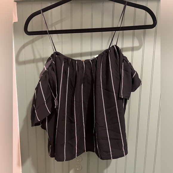 Black Striped Top - Picture 1 of 4